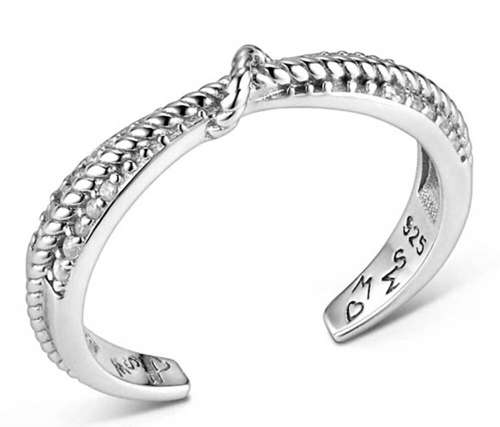 NEW MONTANA SILVERSMITHS women's paths of life braided ring in silver